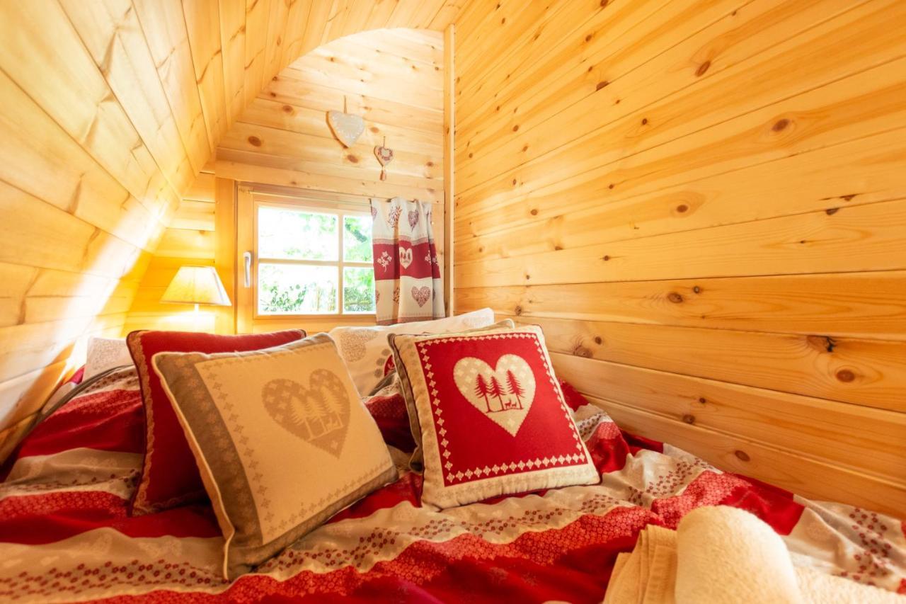 Cabane En Bois Avec Bain Nordique Asnieres-sur-Vegre エクステリア 写真
